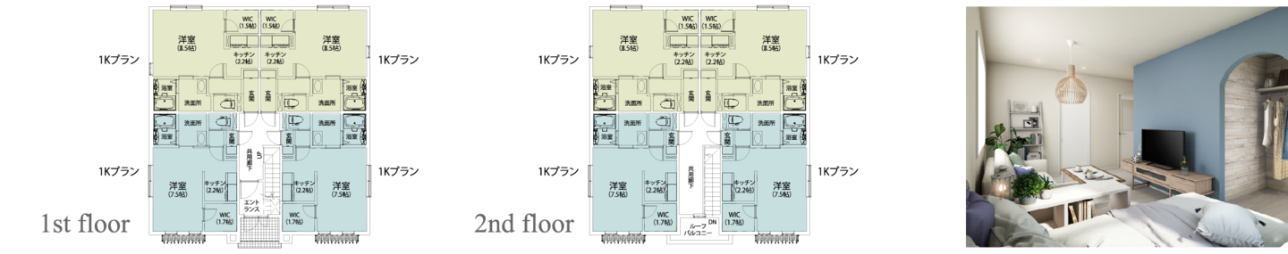 キャメル2階建の間取プラン